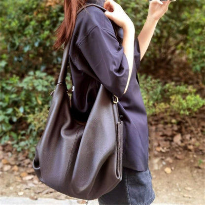 Leather Women Large Shoulder Messenger Tote Bag