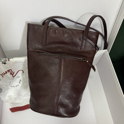 Women’s Genuine Leather Single Shoulder Bucket Bag