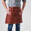 Genuine Leather Waist Apron With Pockets