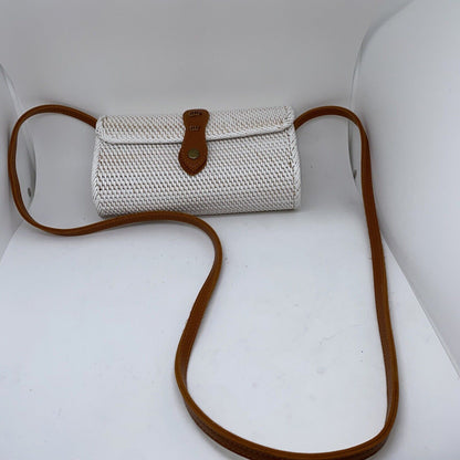 White Rattan Small Sling Bag