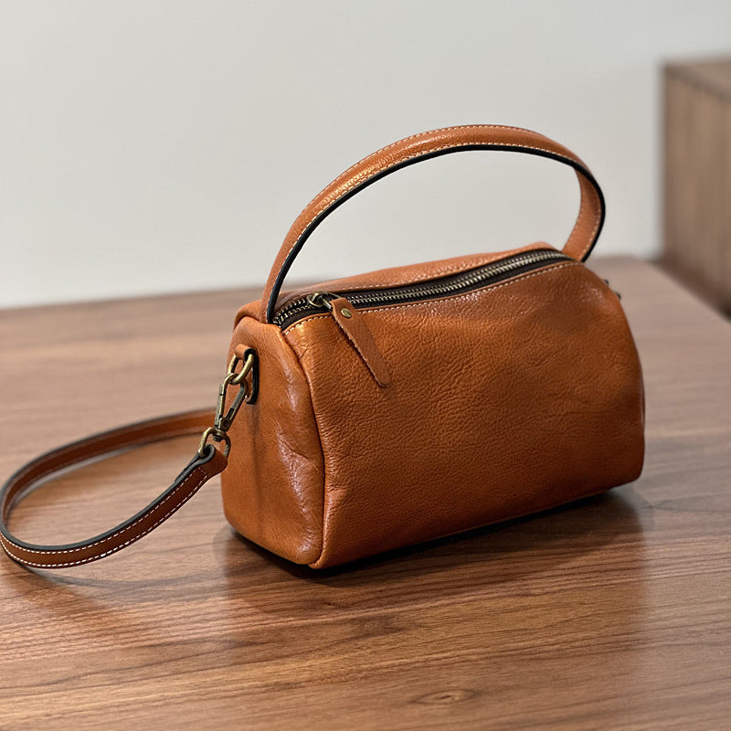 Genuine Leather Shoulder Bag for Women Top Handle