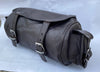 Black Leather Sports Motorcycle Saddlebag Pannier