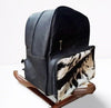 Real Cowhide Black Leather Backpack