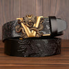 Men Dragon Buckle Cowhide Leather Belt