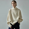 Low classic oversized high neck wool sweater 1 S