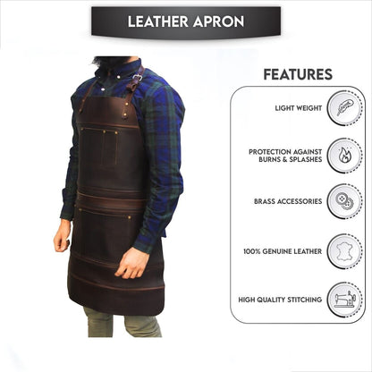 Genuine Cowhide Leather Carpenters Apron