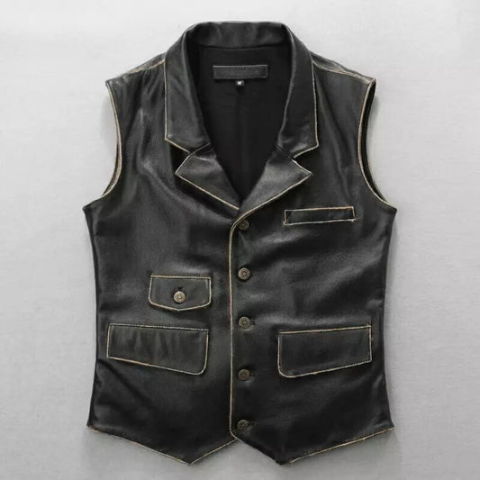 Cowboy Vest Genuine Leather