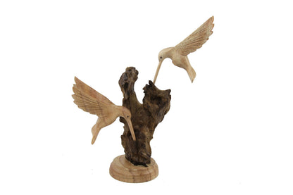 Wooden Sculpture Hummingbird Figurine