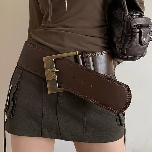 Genuine leather women leather waist belt