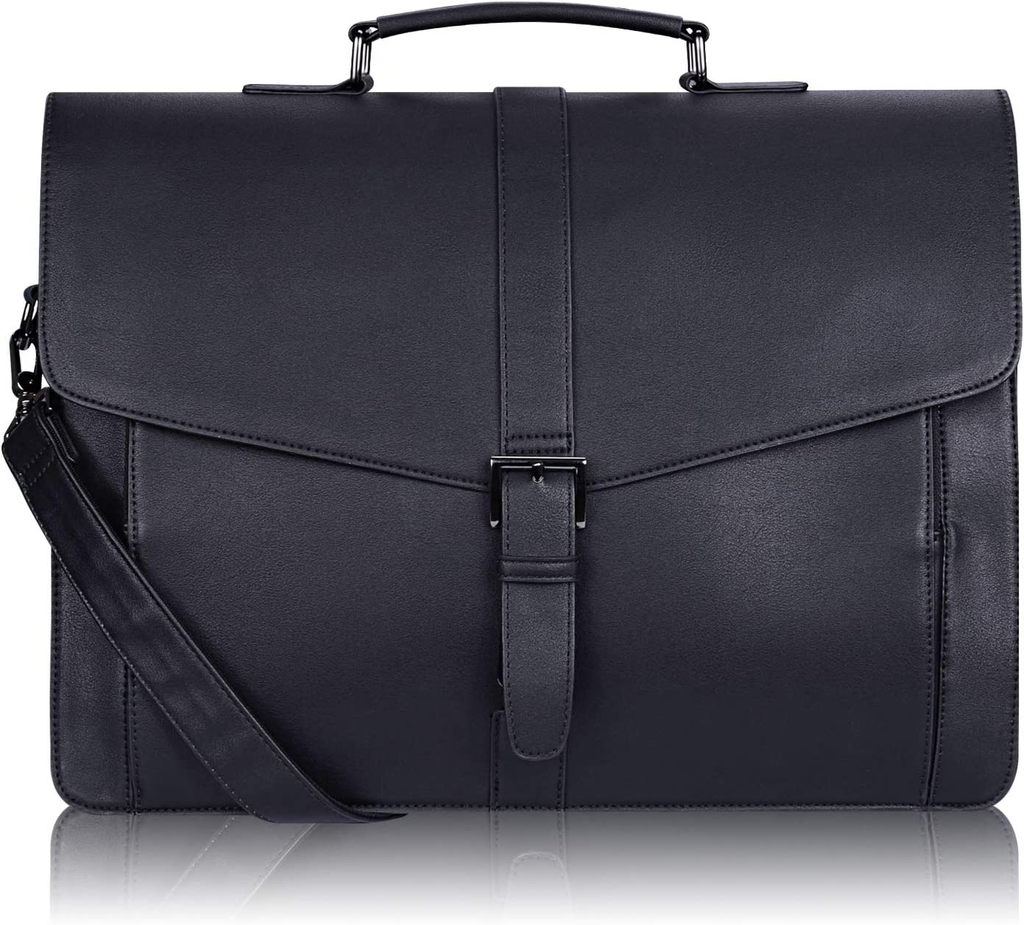 Men's Leather Briefcase for Travel