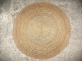 Natural Hand knitted Round Agel String Rug