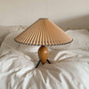 Medieval Origami Boho Table Lamp with Wooden Base