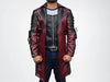 Men's Punk Leather Long Jacket