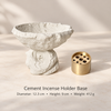 Modern Incense Holder in Cement with Sculptural Pedestal Bowl 1
