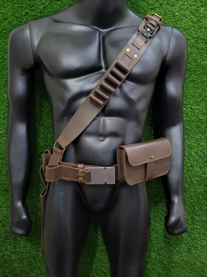 leather shoulder waist belt