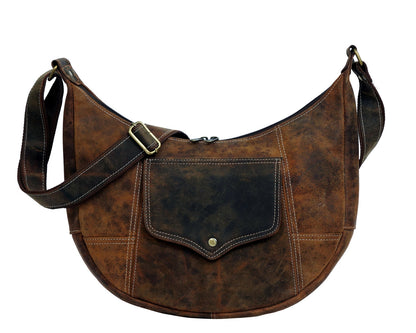 Real Genuine Leather Moon Bag