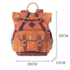 Genuine Leather Backpack Men Women Office Laptop Rucksack
