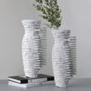 White Marble Decorative Vase Luxury Stone Centerpiece