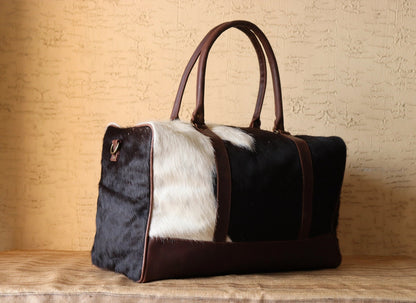 Overnight Hair on Cowhide Duffle Bag