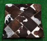 New Dark Cowhide Patchwork Pillow Covers