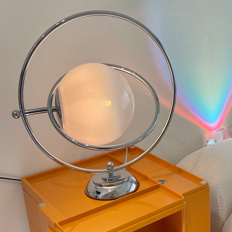 Retro Glass Moon Table Lamp Vintage Orbit Bedside Light