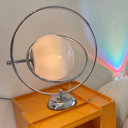 Retro Glass Moon Table Lamp Vintage Orbit Bedside Light