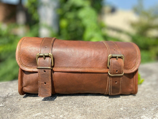 Real Leather Motorcycle Front Storage Bag