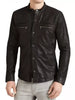 button up leather shirts for men