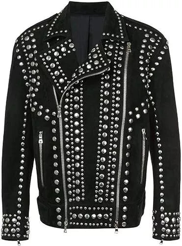 Men's Punk Rock Studded Leather Jacket