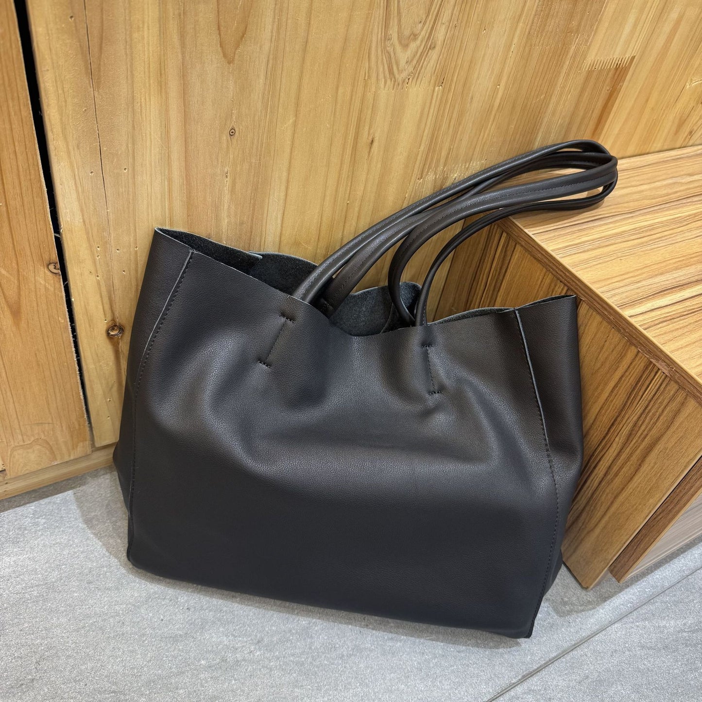 Women Leather Tote Handbag Large Capacity