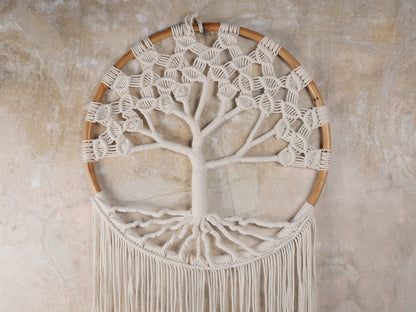 Tree of life macrame wall hanging dreamcatcher