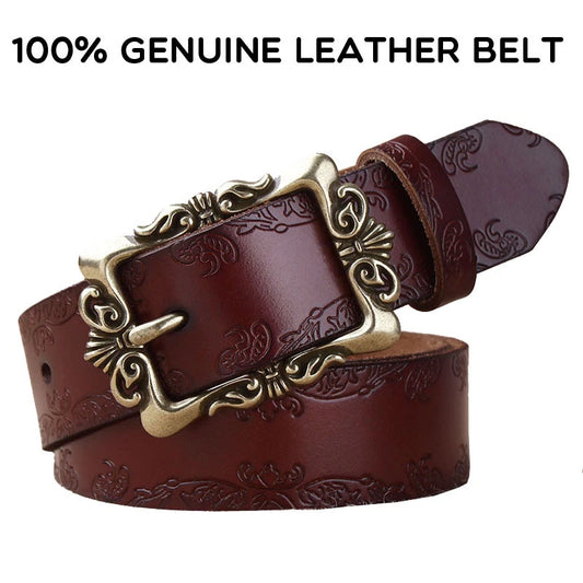 Braided Leather Belt for Men & Women Buckle Style