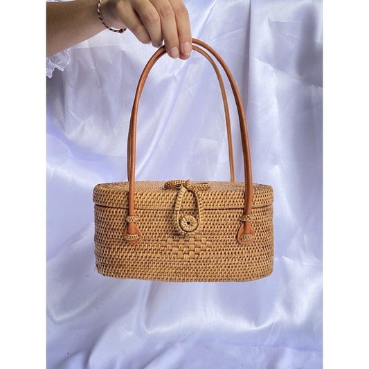 Mini Balinese rattan handbag