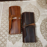 Leather Roll tool Storage bag