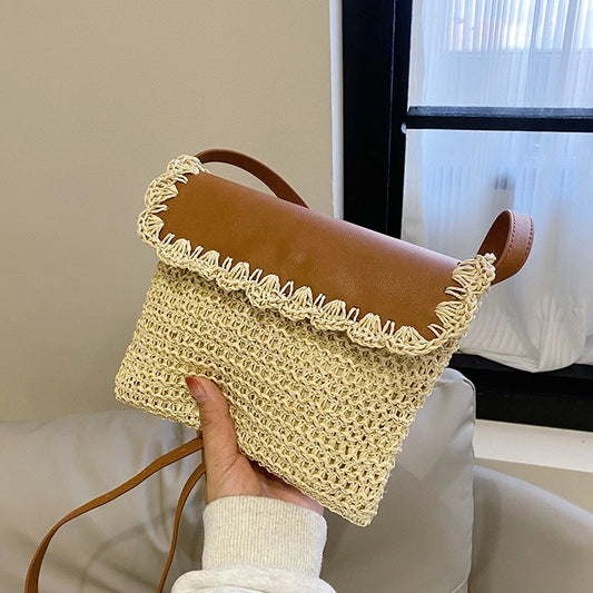 Woven Straw Crossbody Summer Beach Purse