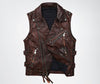 Men's Brown Genuine Cowhide Leather Vest