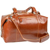 genuine leather travel friendly duffel bag