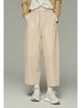 Women Leather Baggy Pants Retro Elastic Waist Loose Fit