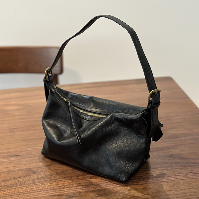 Genuine Leather Underarm Shoulder Bag for Women