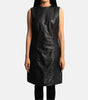 Genuine Leather Black Dress For Women