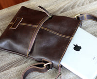 Real leather customized shoulder sling bag