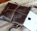 Real leather customized shoulder sling bag