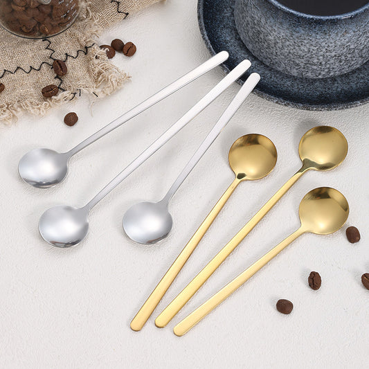 Stainless Steel Round Spoon Coffee Stirring