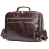 Brown Leather Briefcase Laptop Bag for Men