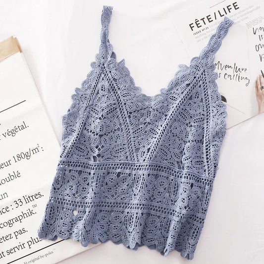 Crochet lace openwork camisole vest top 1
