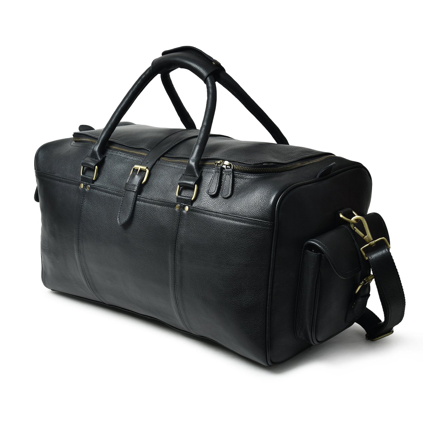 extra large leather duffle bag