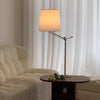 Modern Folding Arm Floor Lamp with Fabric Shade