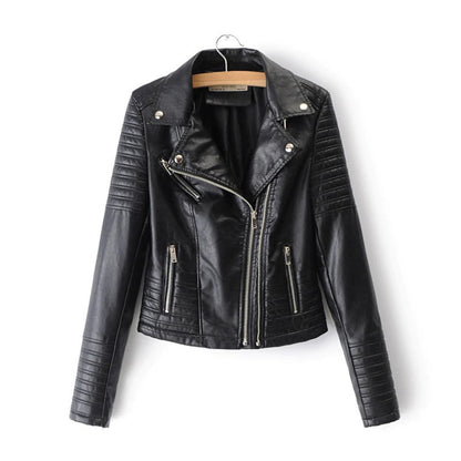 Black Leather Motorcycle Jacket Women