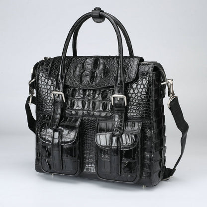 Men’s Siamese Crocodile Leather Handbag