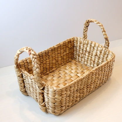 Natural Dried Water Hyacinth Rectangle basket